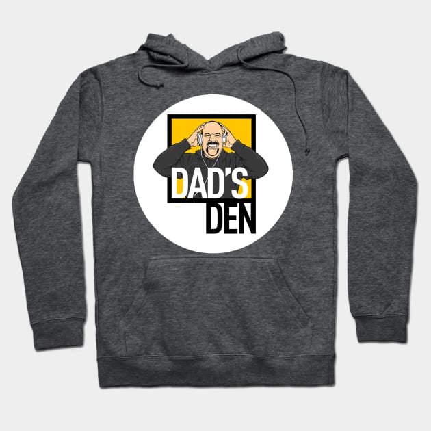 Dad's Den Logo (White) Hoodie by Dad's Den